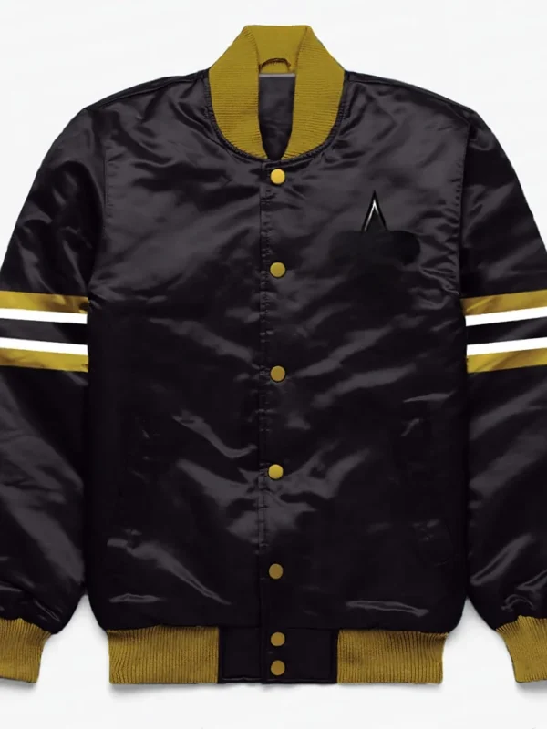 New Orleans Saints Button Down Black Jacket