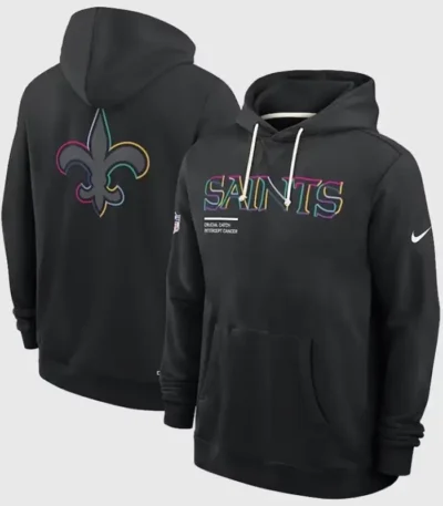 New Orleans Saints Crucial Catch Black Hoodie