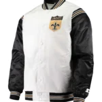 New Orleans Saints Historic Renegade White and Black Jacket