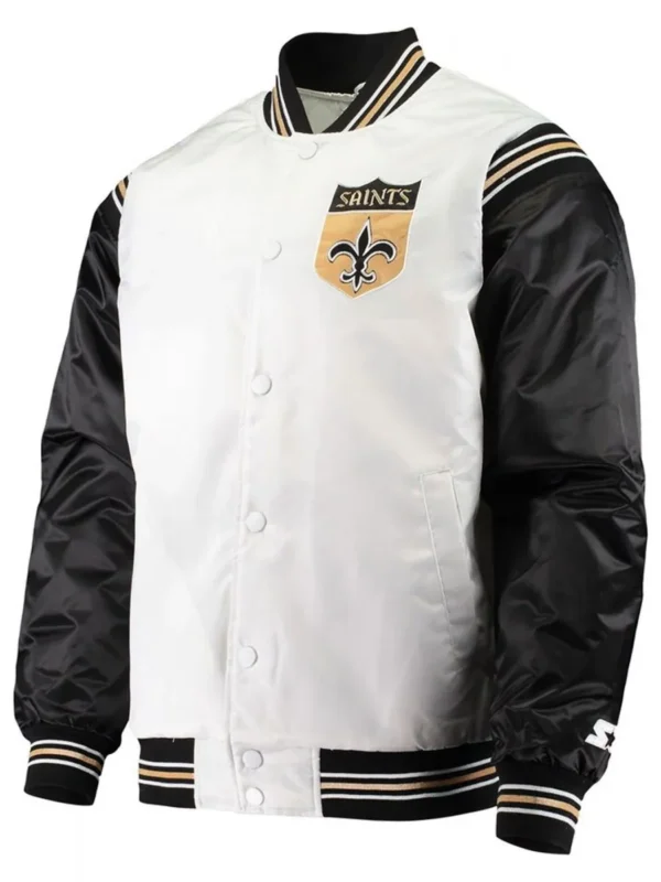 New Orleans Saints Historic Renegade White and Black Jacket