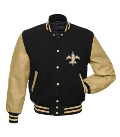 New Orleans Saints Letterman Black-Gold Jacket