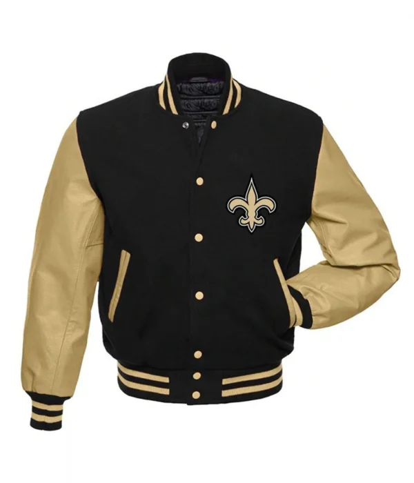 New Orleans Saints Letterman Black-Gold Jacket