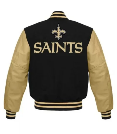 New Orleans Saints Letterman Black-Gold Jacket