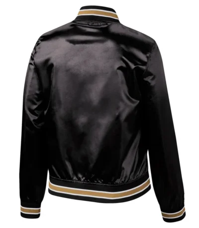 New Orleans Saints Lightweight Black Satin Jacket