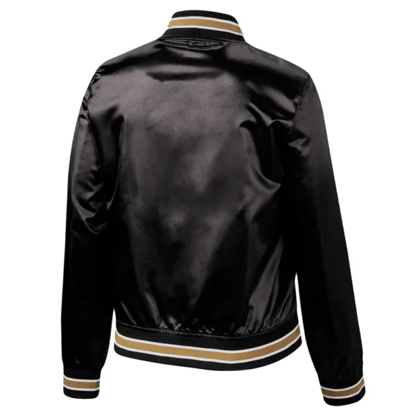 New Orleans Saints Lightweight Black Satin Jacket