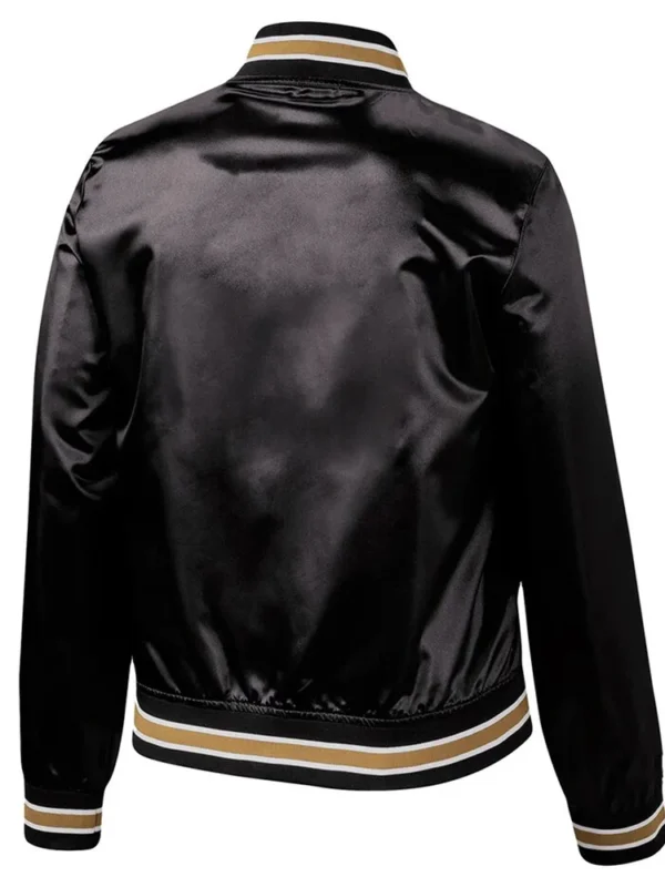 New Orleans Saints Lightweight Black Satin Jacket