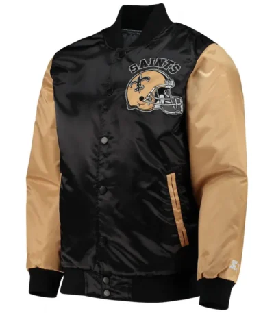 New Orleans Saints Locker Room Throwback Black and Gold Jacket