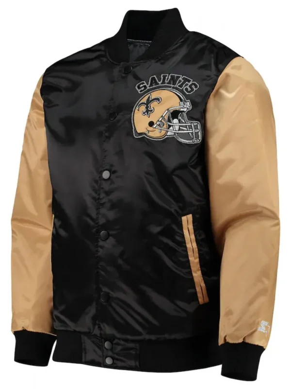 New Orleans Saints Locker Room Throwback Black and Gold Jacket