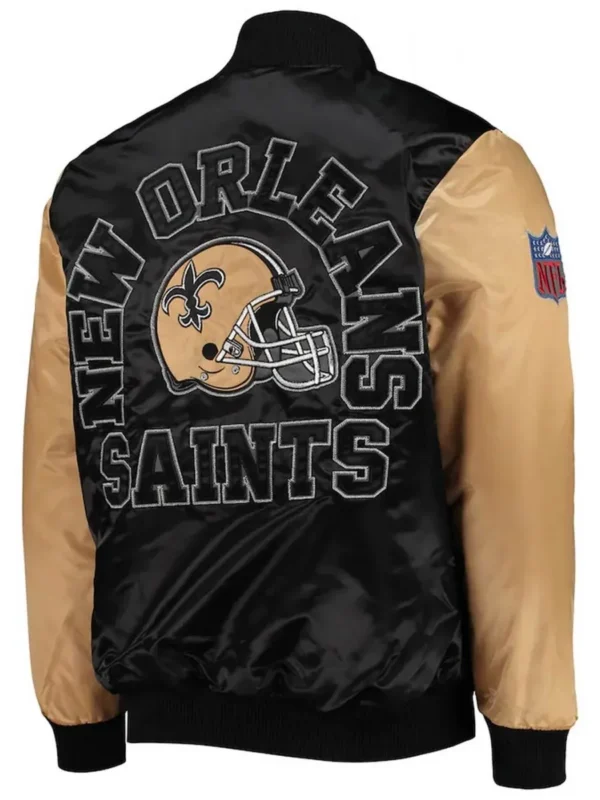 New Orleans Saints Locker Room Throwback Black and Gold Jacket