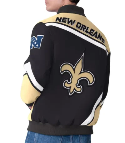 New Orleans Saints Maximum Racing Black Jacket