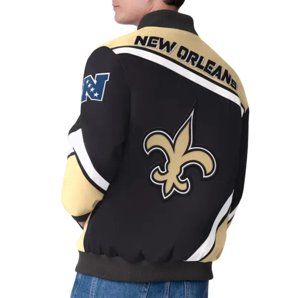 New Orleans Saints Maximum Racing Black Jacket