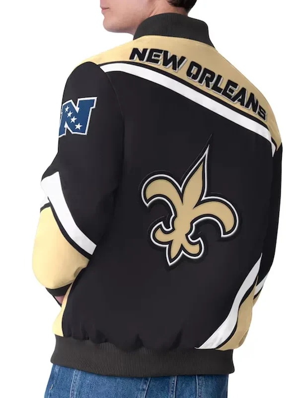 New Orleans Saints Maximum Racing Black Jacket