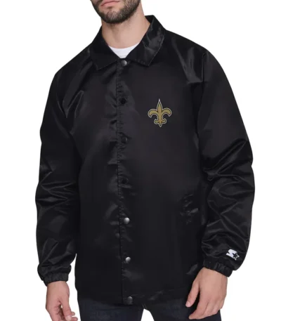 New Orleans Saints Retro Logo Coaches Jacket