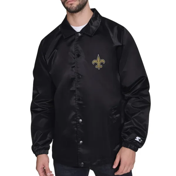 New Orleans Saints Retro Logo Coaches Jacket