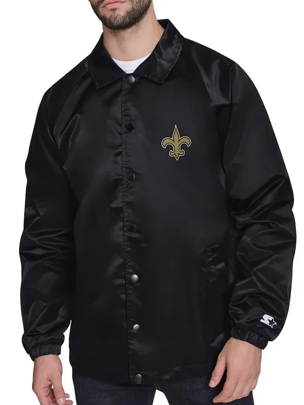 New Orleans Saints Retro Logo Coaches Jacket