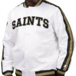 New Orleans Saints Satin White The D-Line Jacket