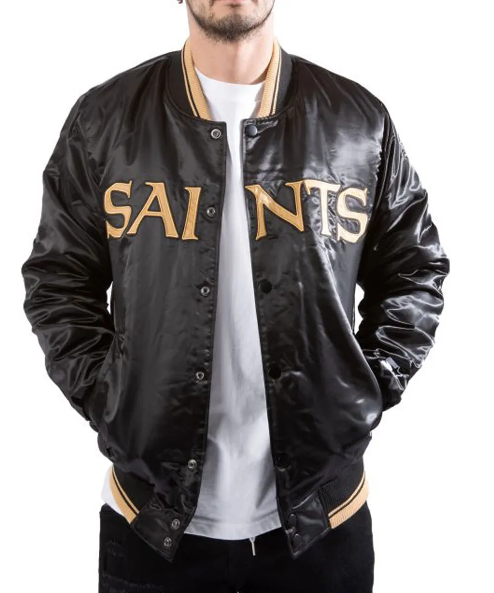 New Orleans Saints Starter Satin Jacket New Orleans Saints Starter Satin Jacket