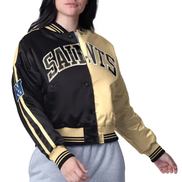 New Orleans Saints Zone Blitz Black-Gold Jacket