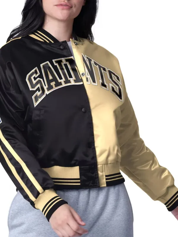 New Orleans Saints Zone Blitz Black-Gold Jacket