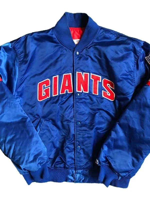 New York Giants 90s Bomber Blue Jacket