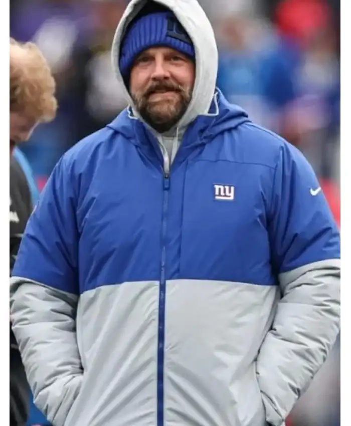 New York Giants Brian Daboll Hooded Jacket New York Giants Brian Daboll Hooded Jacket