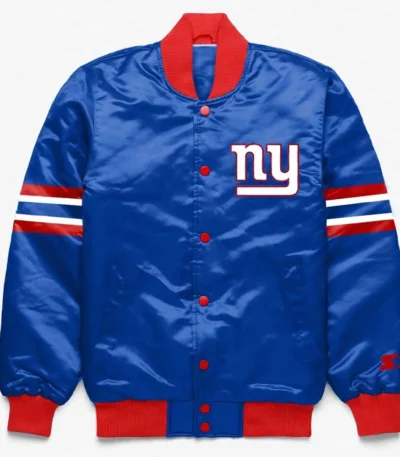 New York Giants Button Down Royal Jacket
