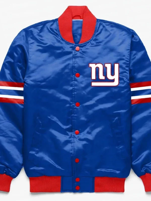 New York Giants Button Down Royal Jacket