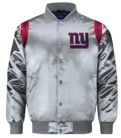 New York Giants Exclusive Gray Satin Jacket