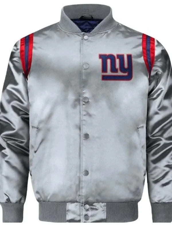 New York Giants Exclusive Gray Satin Jacket