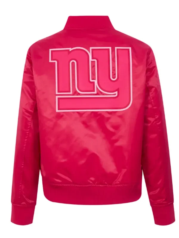 NY Giants Triple Pink Satin Jacket