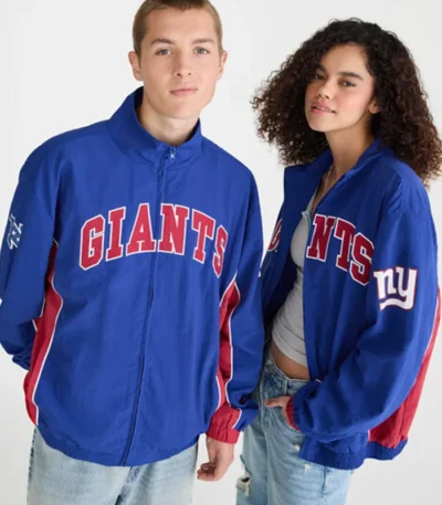 New York Giants Full-Zip Royal Blue Track Jacket