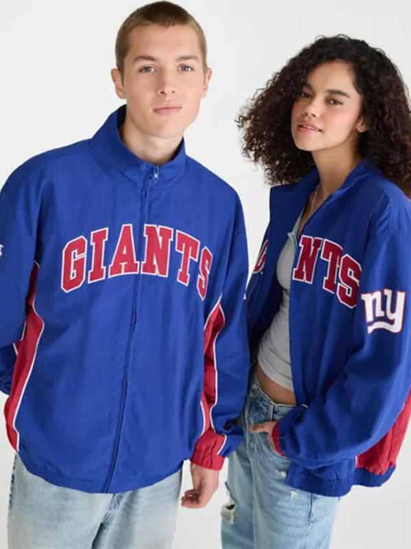 New York Giants Full-Zip Royal Blue Track Jacket