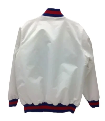 New York Giants Helmet Bomber White Jacket