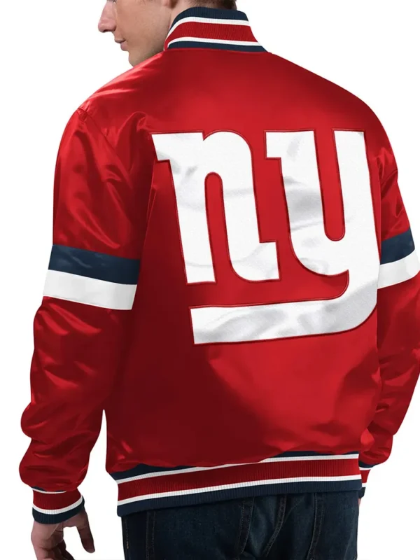 New York Giants Home Game Red Satin Jacket
