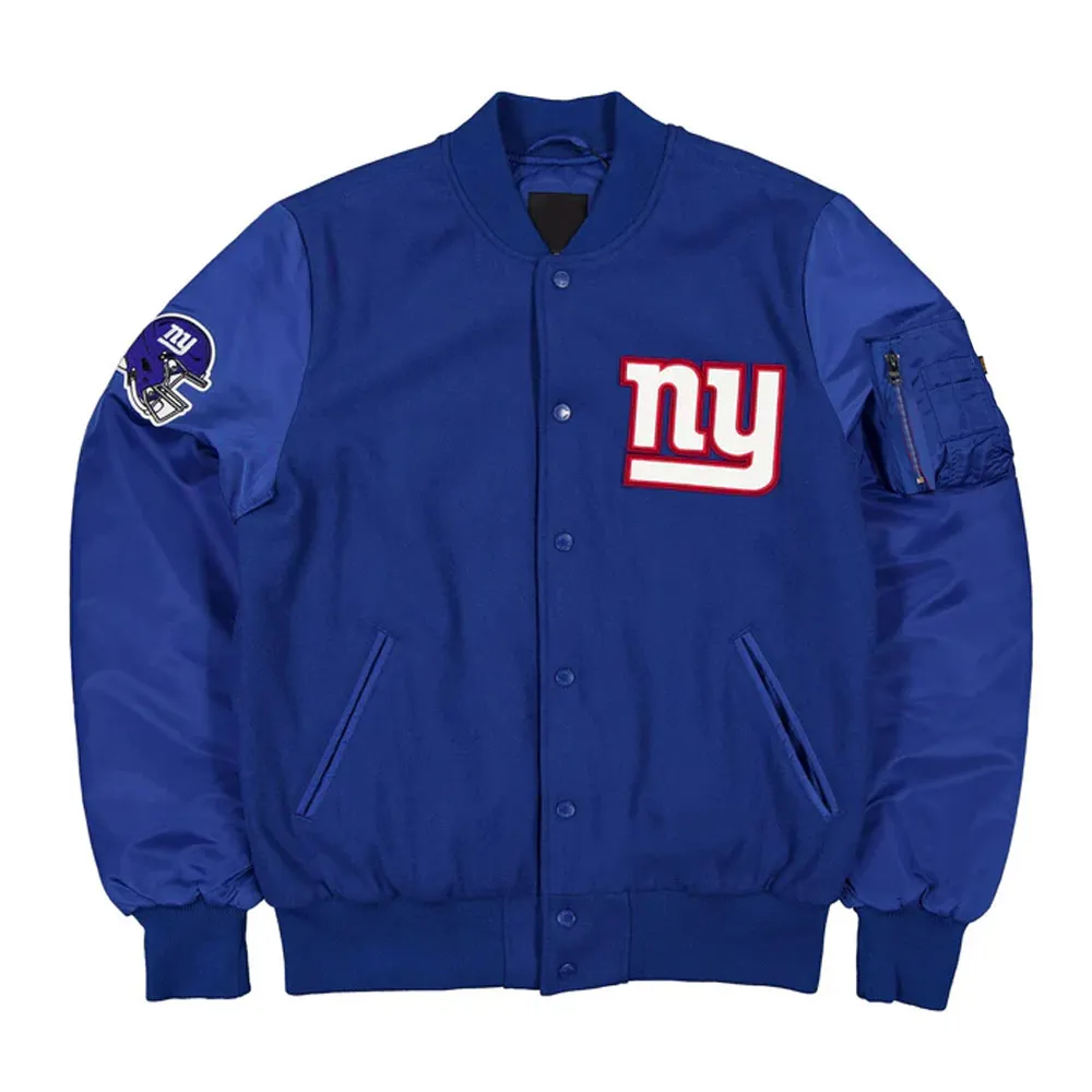 New York Giants MA-1 Historic Varsity Jacket New York Giants MA-1 Historic Varsity Jacket