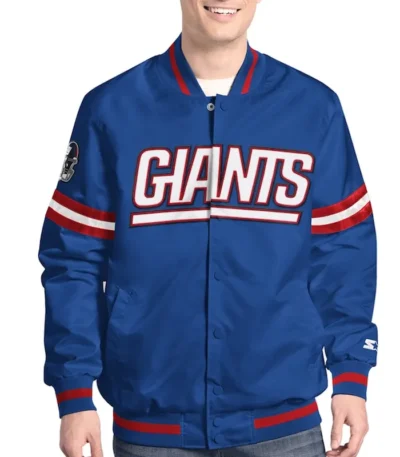 New York Giants Scout Varsity Satin Jacket