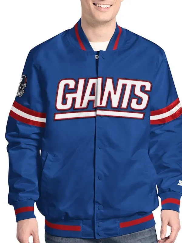 New York Giants Scout Varsity Satin Jacket