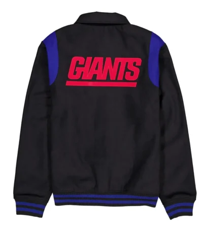 New York Giants Sport Night Teddy Varsity Jacket