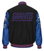 New York Giants Super Bowl XLVI Black and Blue Varsity Jacket