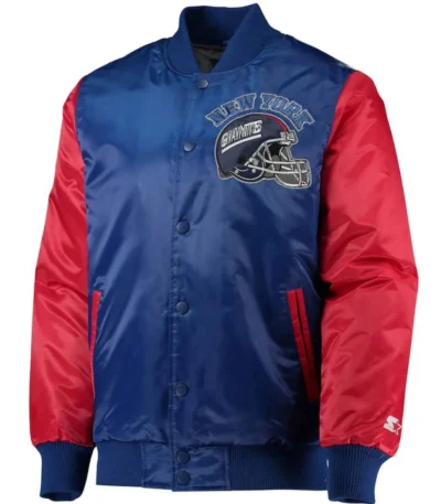 New York Giants Throwback Locker Room Satin Jacket