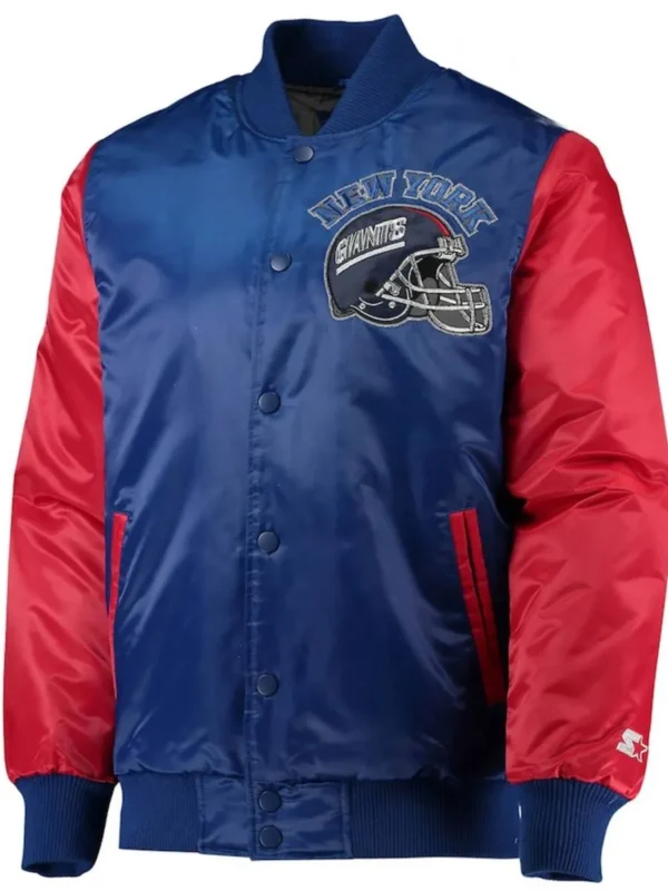 New York Giants Throwback Locker Room Satin Jacket