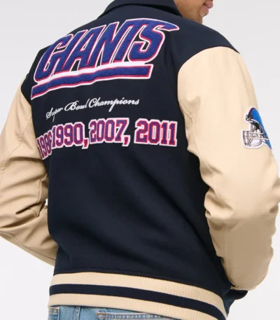 New York Giants Varsity Bomber Jacket