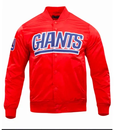 New York Giants Wordmark Satin Jacket