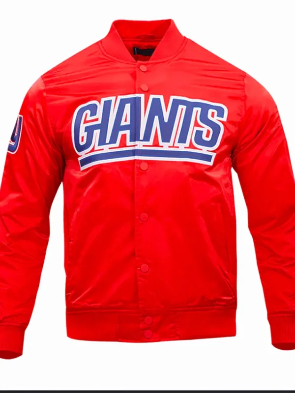 New York Giants Wordmark Satin Jacket