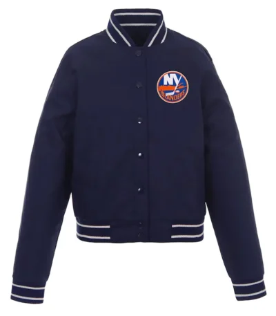 New York Islanders Front Hit Navy Jacket