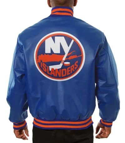 New York Islanders Varsity Royal Leather Jacket