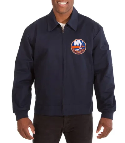 New York Islanders Workwear Navy Cotton Jacket