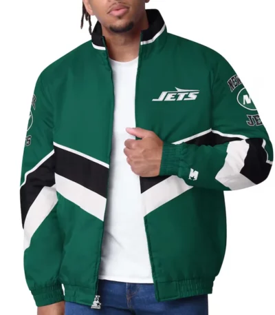 New York Jets Captain Green Varsity Satin Jacket