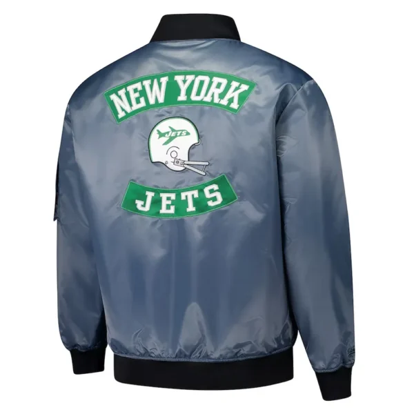 New York Jets Charcoal Bomber Full-Zip Jacket