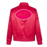 NY Jets Triple Pink Satin Jacket